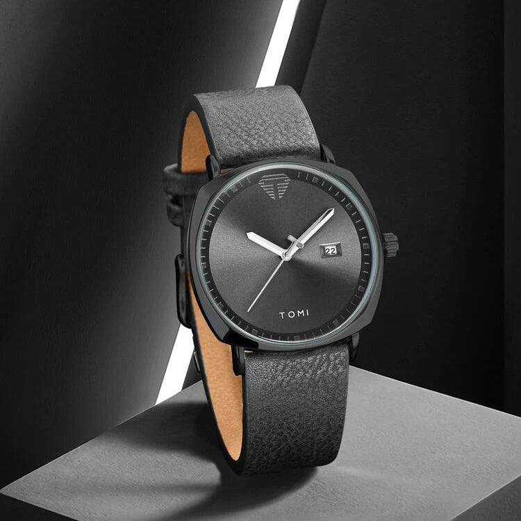 TOMI T-044 Men's Watch Leather Strap