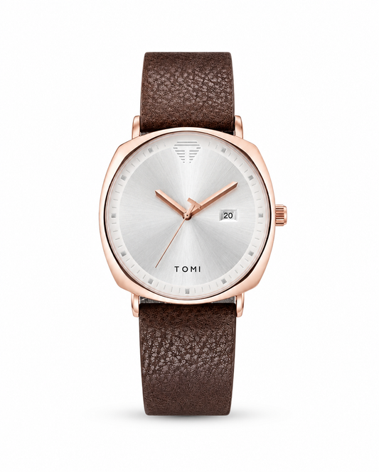 TOMI T-044 Men's Watch Leather Strap