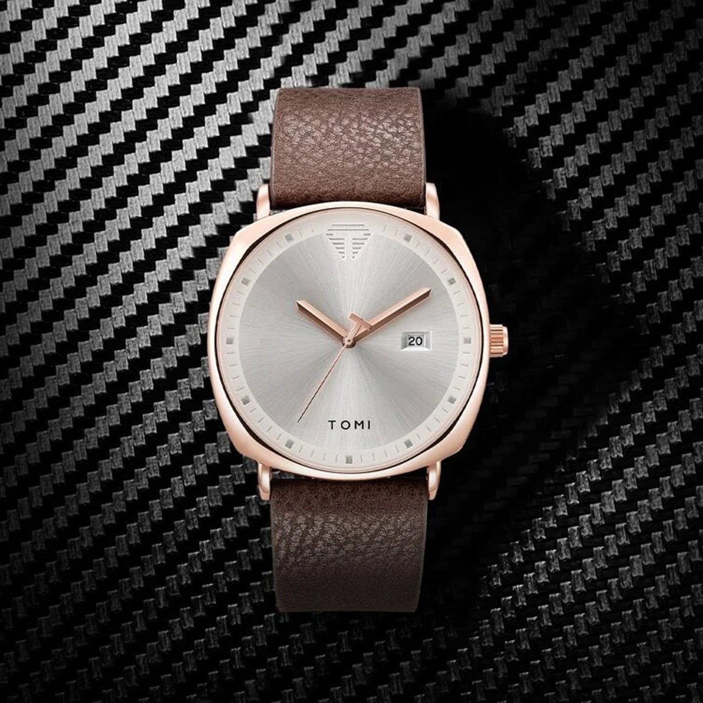TOMI T-044 Men's Watch Leather Strap