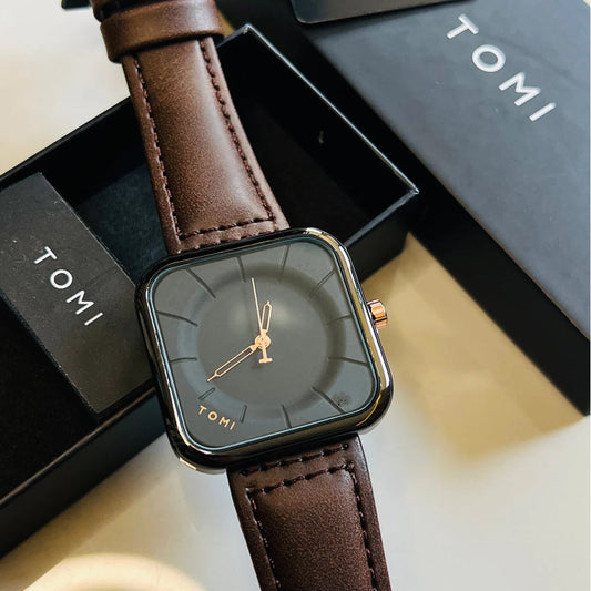TOMI Original T093-Square Dial Straps Watch for Men