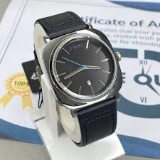 TOMI T-084 Men's Watch Quartz Date Leather Straps