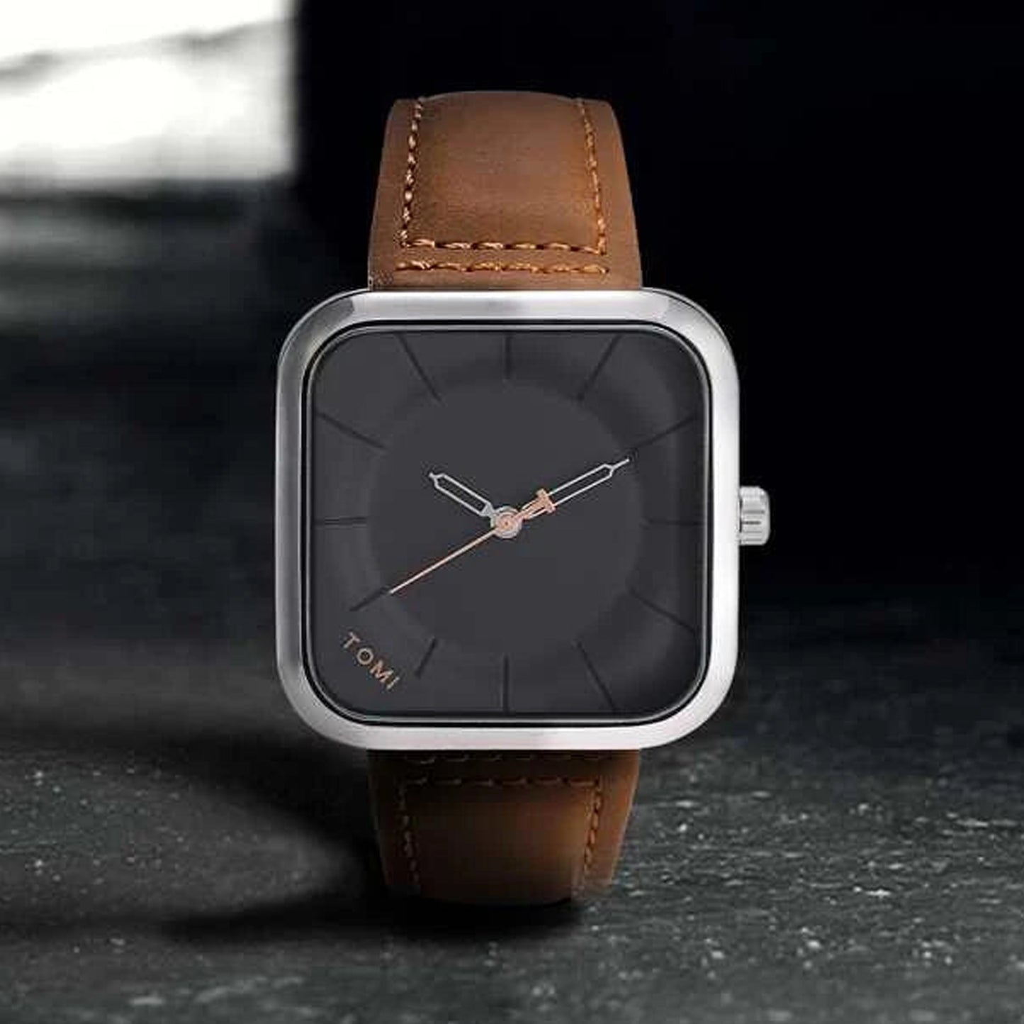 TOMI Original T093-Square Dial Straps Watch for Men