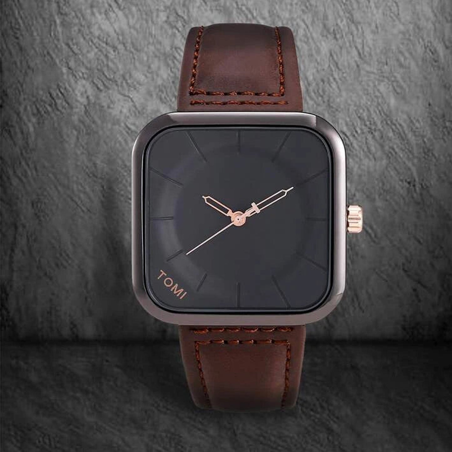 TOMI Original T093-Square Dial Straps Watch for Men